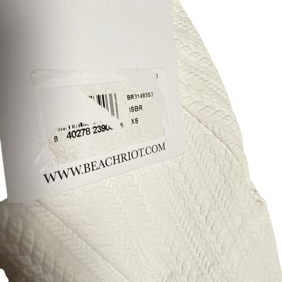 Beach Riot Falda Shore White Striped Waist Notched Summer Mini Skirt Size XS - Picture 10 of 10